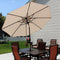 Sunnydaze 9' Solar LED Outdoor Patio Umbrella with Tilt and Crank