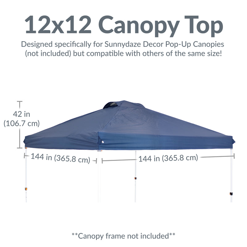 Sunnydaze Premium Oxford Fabric Pop-Up Canopy Shade with Vent