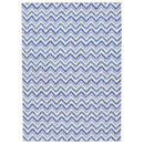 Sunnydaze Chevron Dreams Indoor/Outdoor Patio Area Rug in Blue/Gray