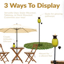 Sunnydaze Tropical Pineapple 3-in-1 Glass Outdoor Torches - Set of 2