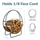 Sunnydaze Outdoor Steel Firewood Log Hoop Rack