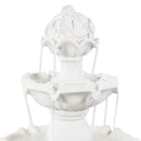 Sunnydaze 3-Tier Outdoor Water Fountain with Fruit Top - White - 52" H