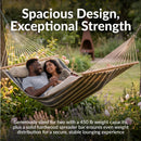 Sunnydaze 2-Person Quilted Fabric Double Hammock with Pillow