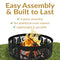Sunnydaze Portable 36" Outdoor Fire Pit Ring with 360-Degree Cutouts