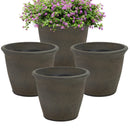 Anjelica Planter - 15.25 in (38 cm) - Sable on a white background in a four pack