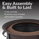 Sunnydaze Cauldron-Style Outdoor Smokeless Fire Pit - 23"