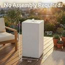 Sunnydaze Rectangle Polystone Outdoor Bubble Fountain