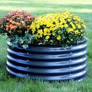 Sunnydaze Galvalume Steel Round Raised Garden Bed - 17.25" H