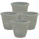 Sunnydaze Anjelica Polyresin Large Round Outdoor Planter