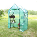 Sunnydaze Deluxe Walk-In Greenhouse with 4 Shelves for Outdoors - Green