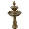 Sunnydaze 2-Tier Blooming Flower Outdoor Water Fountain - 38" H