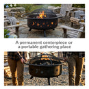 Sunnydaze Cosmic Large Outdoor Fire Pit with Spark Screen
