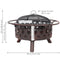 Sunnydaze Bronze Crossweave Wood-Burning Fire Pit with Spark Screen and Poker