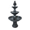 Sunnydaze Welcome 3-Tier Outdoor Water Fountain for Garden - 57"