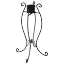 Sunnydaze Graceful Curved Metal Gazing Ball Stand - Black