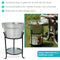 Sunnydaze Pebbled Galvanized Steel Ice Bucket Drink Cooler with Stand