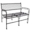 Sunnydaze Indoor/Outdoor 2-Person Modern Metal Patio Bench - Black