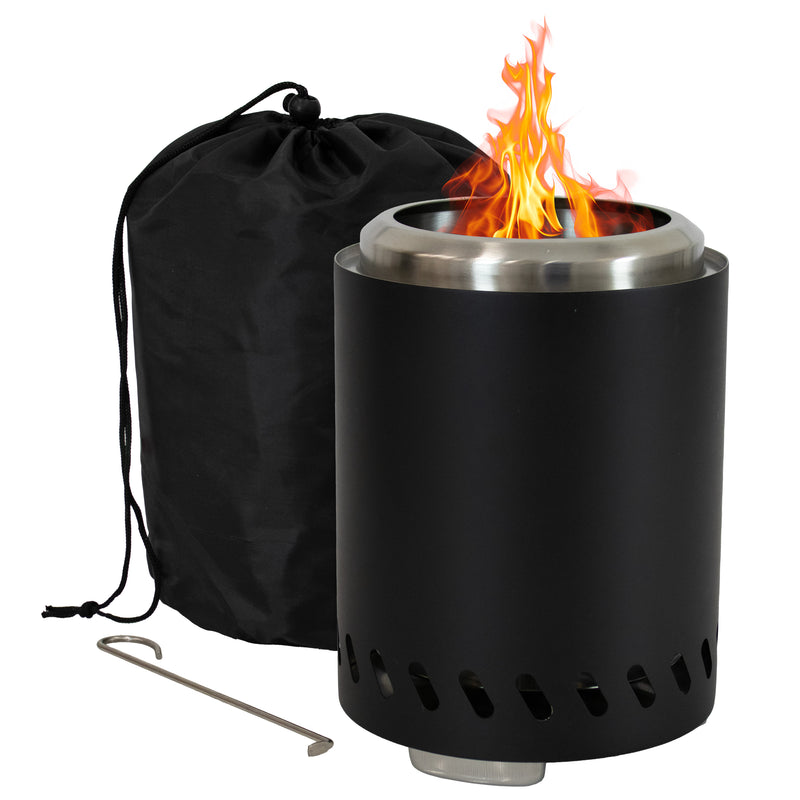 Sunnydaze Tabletop Smokeless Fire Pit with Triple-Burn Design