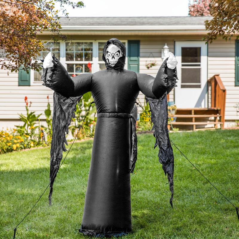 Sunnydaze 7’ Grisly Grim Reaper Inflatable Halloween Decoration