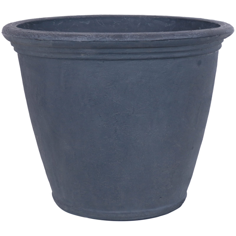 Sunnydaze Anjelica Outdoor Flower Pot Planter - Slate Finish  - 24-Inch - Single