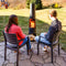 Sunnydaze 59" H Steel Fire Pit Chiminea with Built-In Log Holder