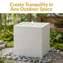 Sunnydaze Rectangle Polystone Outdoor Bubble Fountain