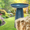 Sunnydaze Gleeful Garden Metal Outdoor Bird Bath - UV-Resistant Finish