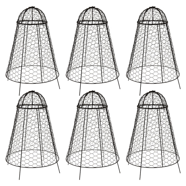 Sunnydaze Mesh Cloche Plant Protector with Removable Cover - 6-Pack