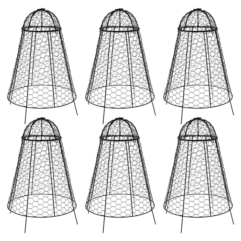 Sunnydaze Mesh Cloche Plant Protector with Removable Cover - 6-Pack