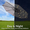 Sunnydaze 9' Solar LED Outdoor Patio Umbrella with Tilt and Crank