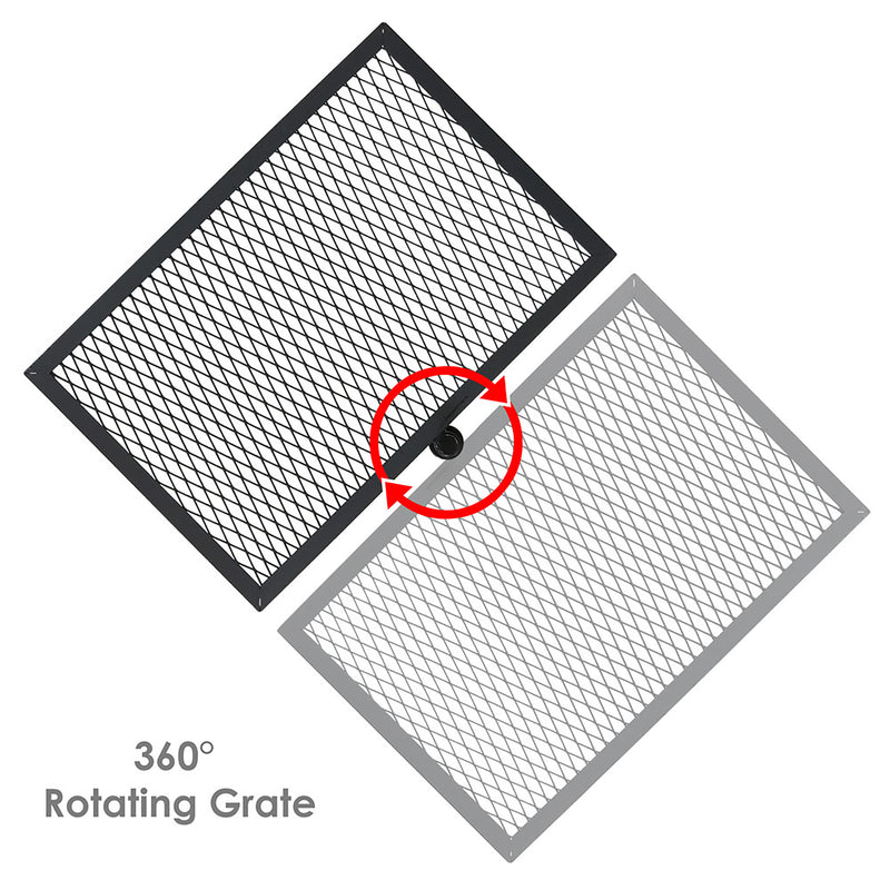 Sunnydaze Heavy-Duty Adjustable Fire Pit Grill Grate with Swivel