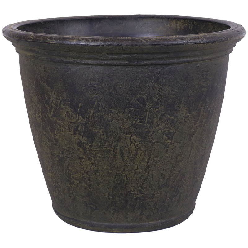 Sunnydaze Anjelica Outdoor Flower Pot Planter - Sable Finish  - 24-Inch