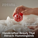 Sunnydaze Hand-Blown Glass Hummingbird Feeder Balls - Set of 6 Hanging Nectar Feeders with 6 Ports - 30 oz Capacity