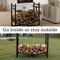 Sunnydaze Outdoor Log Storage Rack with Kindling Holder
