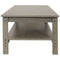 Sunnydaze Classic Coffee Table with Lower Shelf - Thunder Gray - 16" H