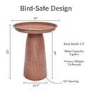 Sunnydaze Gleeful Garden Metal Outdoor Bird Bath - UV-Resistant Finish