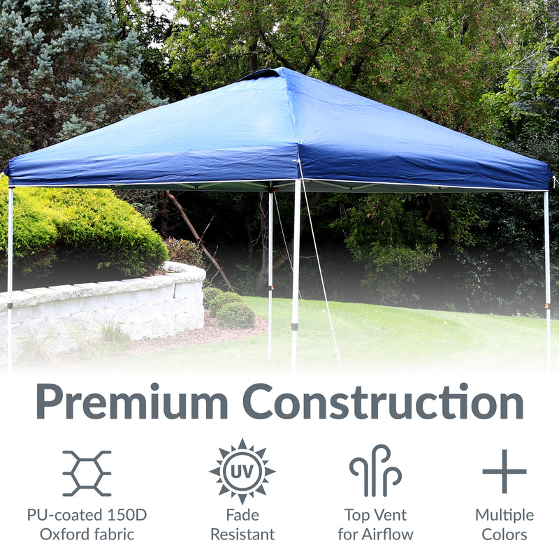 Sunnydaze Premium Oxford Fabric Pop-Up Canopy Shade with Vent