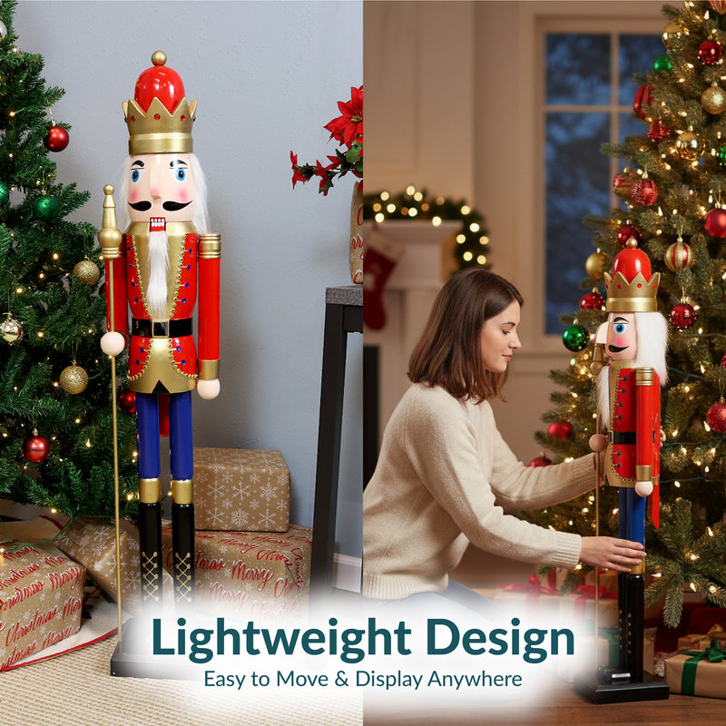 Sunnydaze Arnold the Strong Indoor Nutcracker Statue - 48"