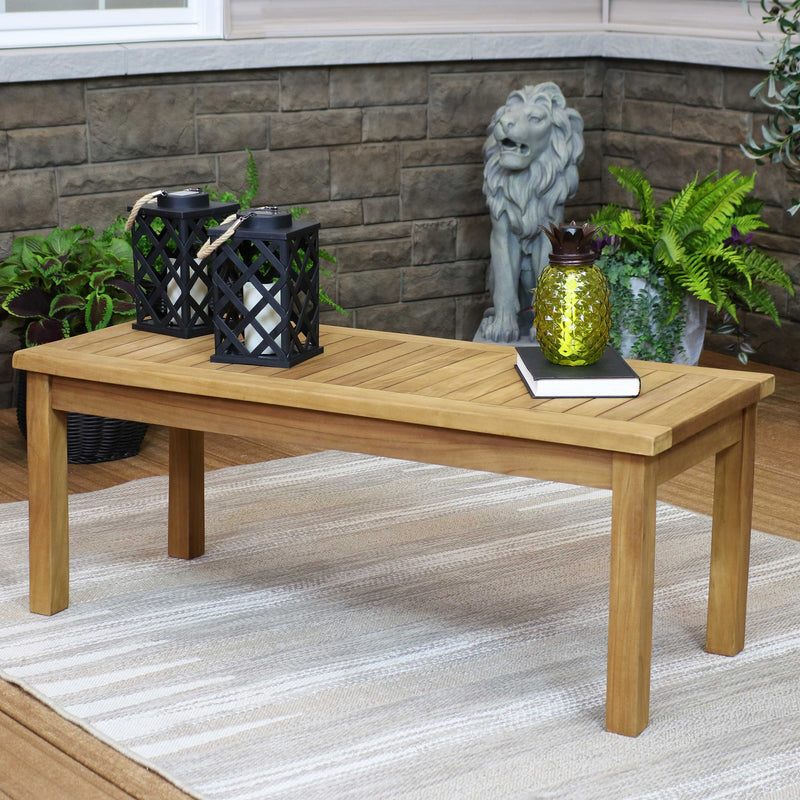 teak wood outdoor coffee table