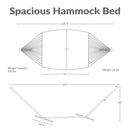 Sunnydaze Rope Hammock with 12' Steel Stand, Pad, and Pillow