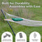 Sunnydaze Rope Hammock with 12' Steel Stand, Pad, and Pillow
