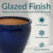 Sunnydaze Chalet High-Fired Glazed Ceramic Planter - 14.5"