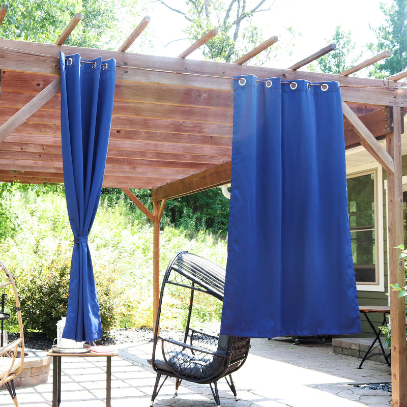 Sunnydaze Outdoor Blackout Curtain Panels with Grommet Top