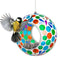 Sunnydaze Round Mosaic Glass Hanging Bird Feeder - 6"
