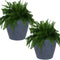 Sunnydaze Anjelica Outdoor Flower Pot Planter - Slate Finish  - 24-Inch - 2-Pack