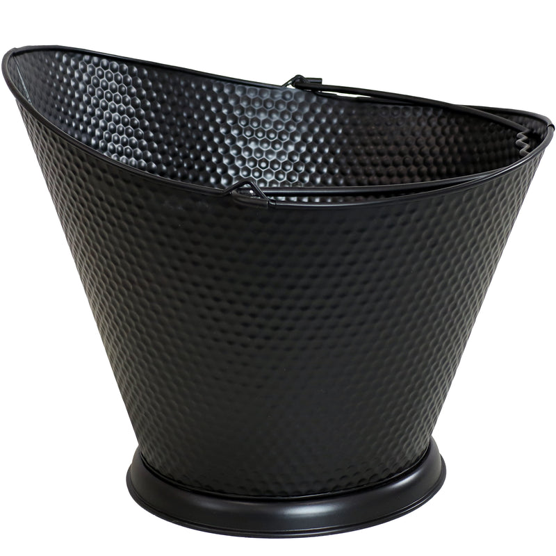 Sunnydaze 5-Gallon Fireplace Ash Bucket with Shovel and Brush - Black