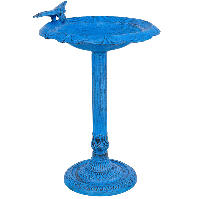 Sunnydaze Garden Visitor Metal Bird Bath - 15"