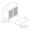 Sunnydaze 2-Door Sideboard Storage Cabinet with Shelf and Rattan Doors