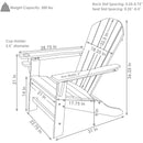 Sunnydaze All-Weather Lake-Style Adirondack Chair with Cup Holder