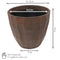 Sunnydaze Pebbled Round Outdoor Planter Pot - Dark Brown - 15.75"